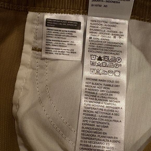 Levis 94 Baggy Pants Womens Sz 26 Tan Corduroy Straight Leg Mid Rise Hipster NWT - Picture 10 of 11